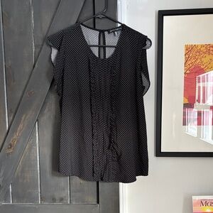 Chic Black Polka Dot Blouse